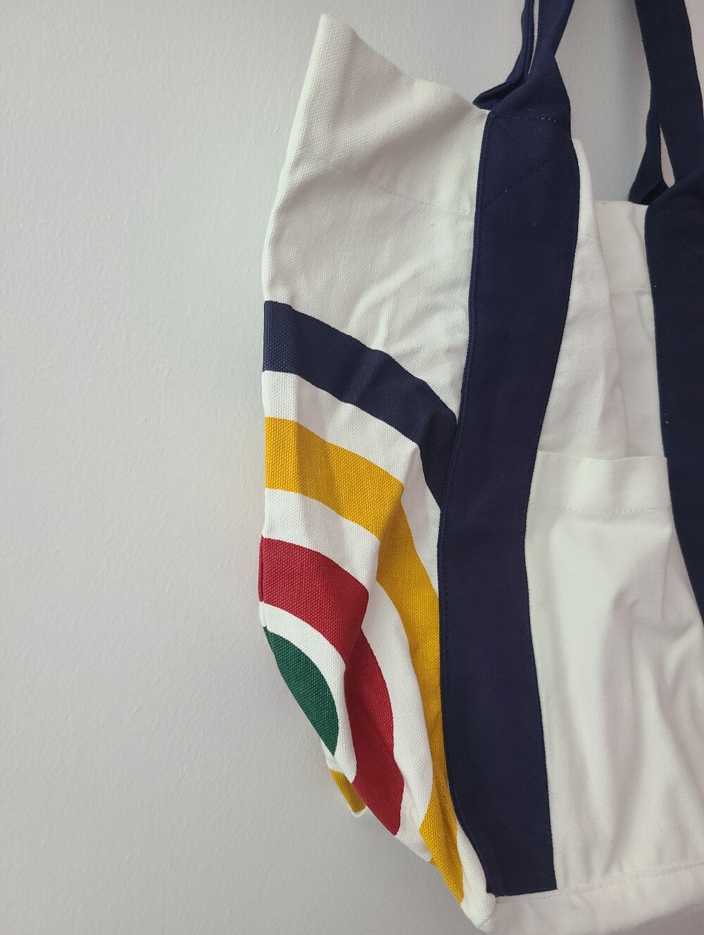 Hudson's Bay Company Stripes White Canvas Tote Bag - Picture 4 of 6